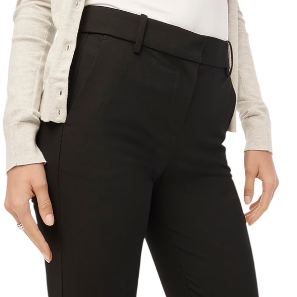 NEW J. CREW FACTORY Petite slim-fit full-length trouser pant in Black Size P6 - Picture 3 of 9